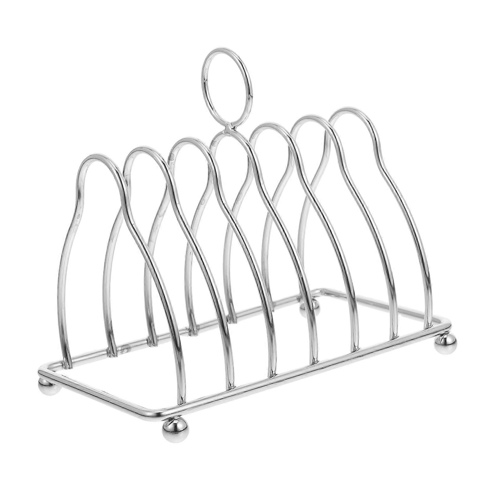 Stainless Steel Toast Rack Rustproof Bread Storage Shelf Stand for Kitchen Organization