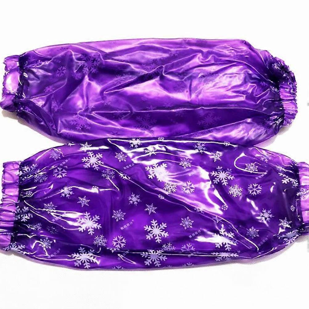 Waterproof Oversleeve Arm Sleeve Protector for Kitchen 4Pairs with Snowflake Pattern
