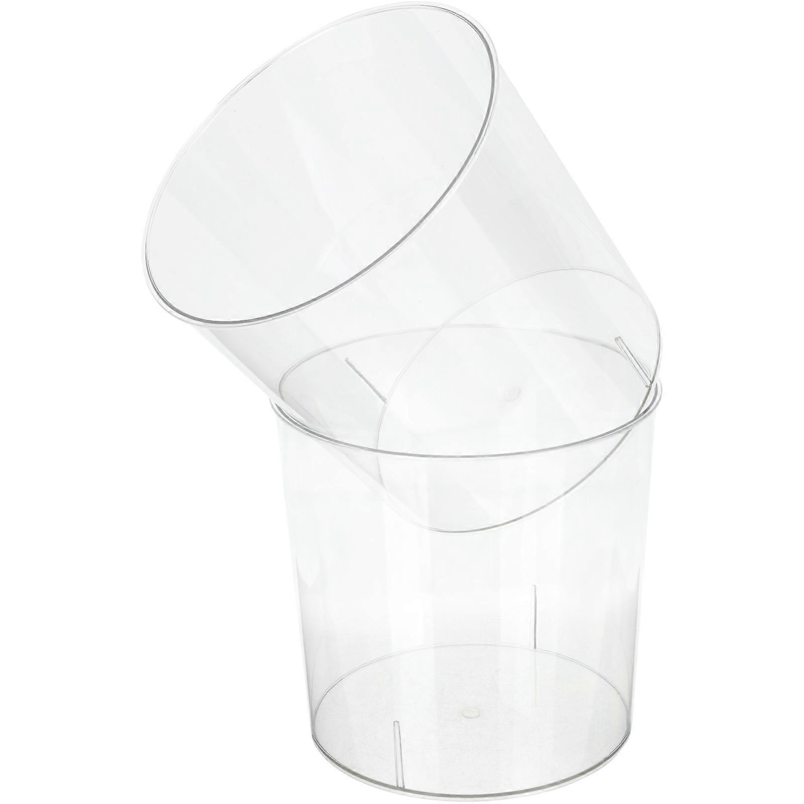 Transparent Mini Desktop Trash Can Lightweight Plastic Waste Storage Bucket for Home and Office Use