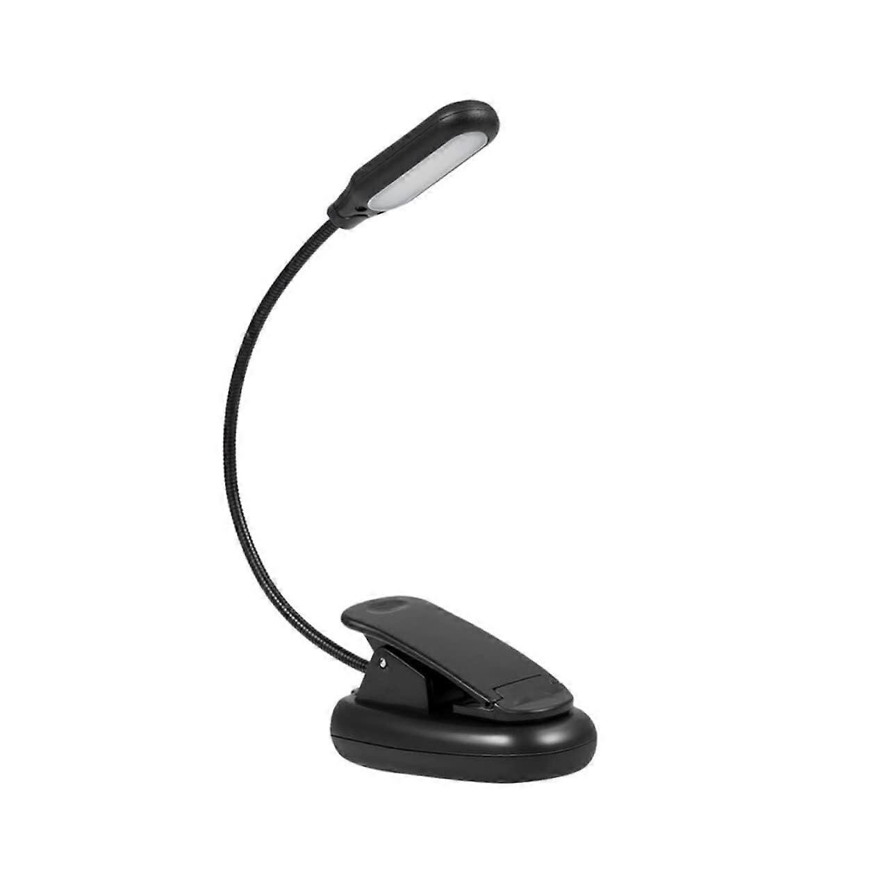 LED Reading Light with Adjustable Brightness, Flexible Neck ClipOn Lamp for Books and Camping