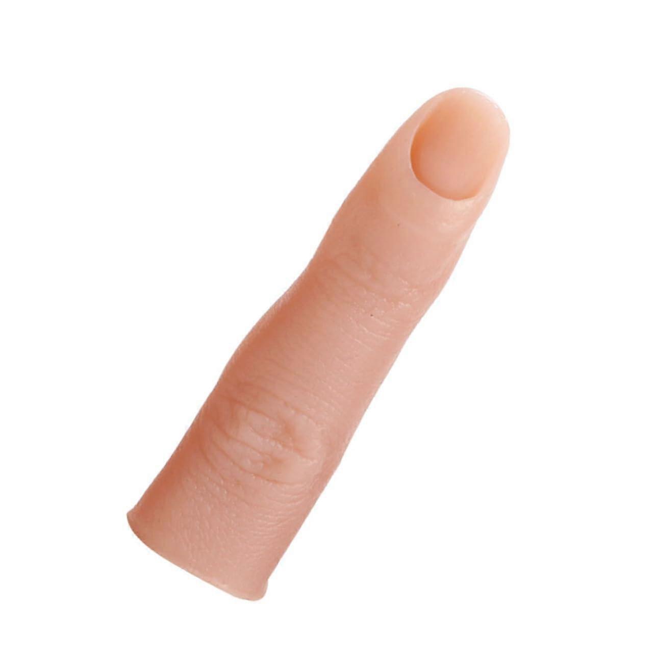 Nail Art Practice Finger Silicone Model with Realistic Surface for Manicure Training Beginners