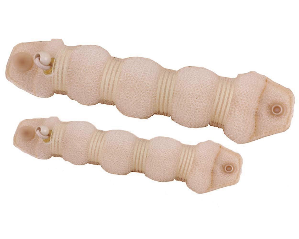 Hair Bun Maker Set with Secure Double Button Lock, Beige Donut Shaper for Smooth Updo Styling