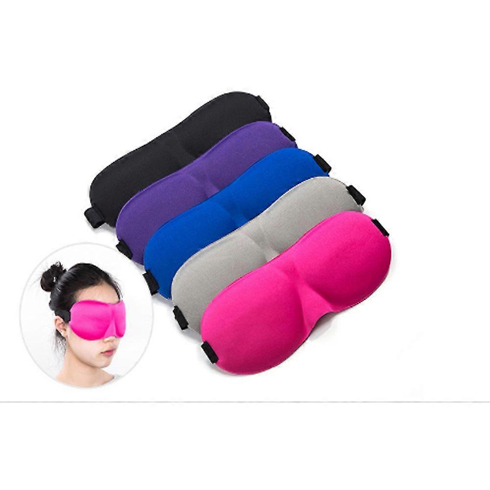 Sleep Mask 5 Pack, 3D Contoured Eye Mask with Complete Light Blocking, Adjustable Soft Travel Blackout
