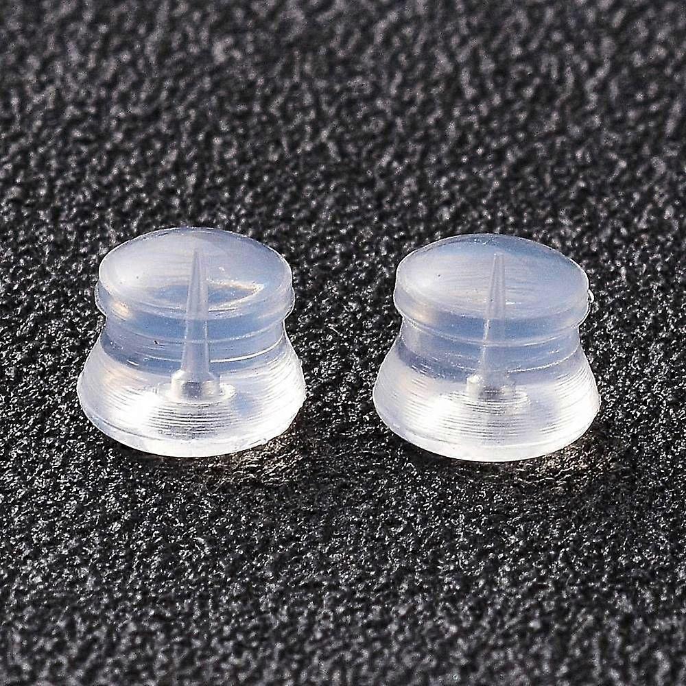 Silicone Ear Nuts Earring Backs for Stud Earring Making 5.5x4.5mm Hole: 1mm