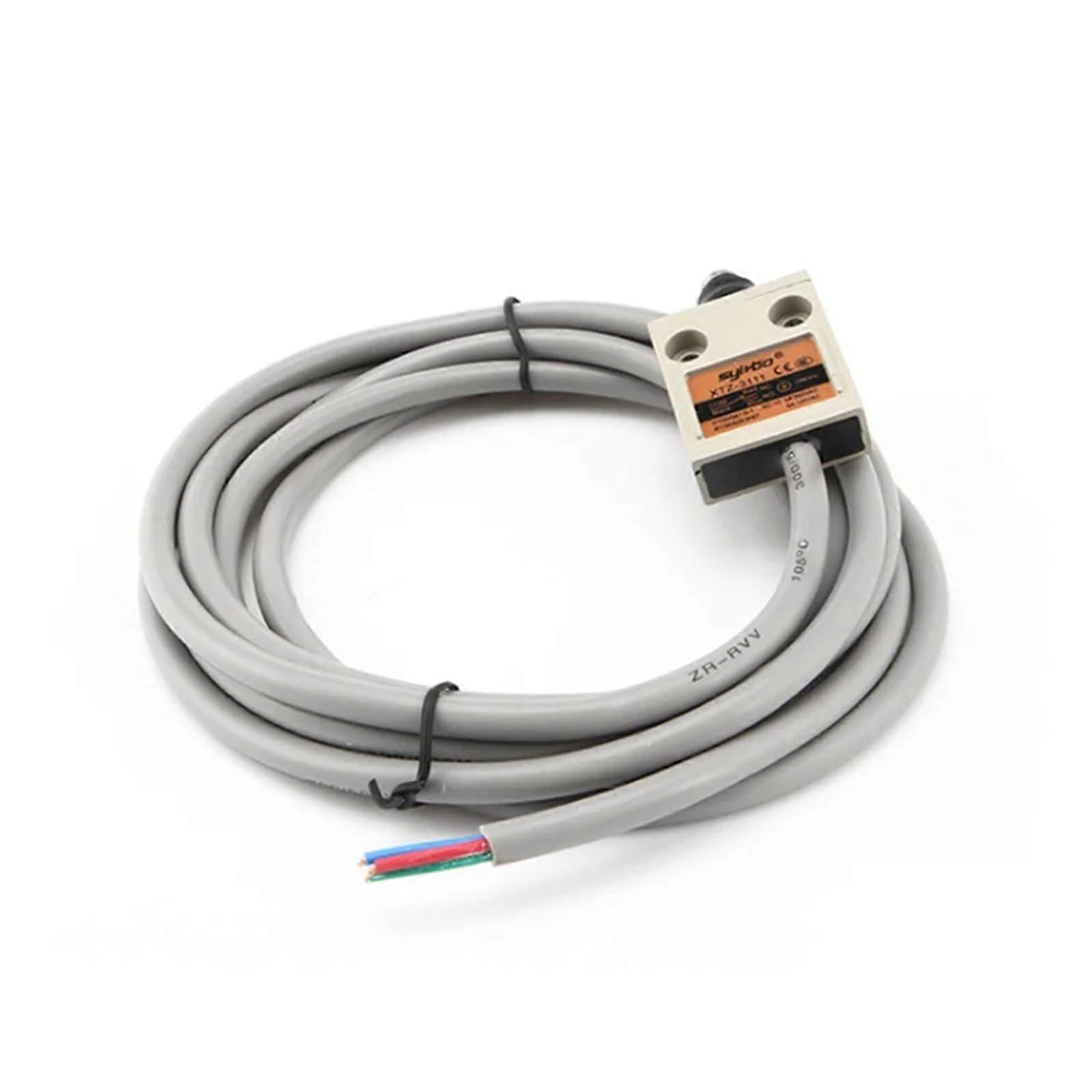 IP67 Waterproof Roller Lever Limit Switch SPDT NO+NC 4 Wire Copper 3m Durable Industrial