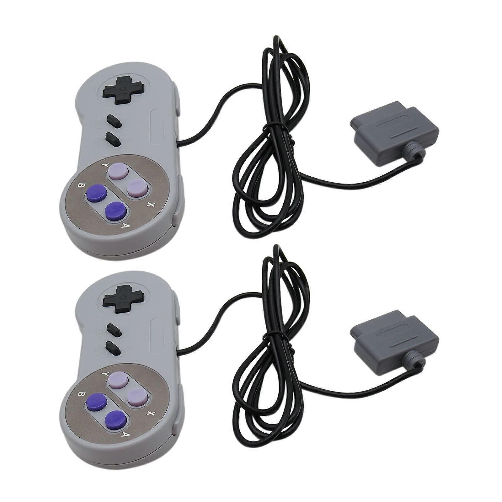 2 Pack Wired Controller for Original SNES Console SNS005 Retro Gamepad Set for Super Nintendo