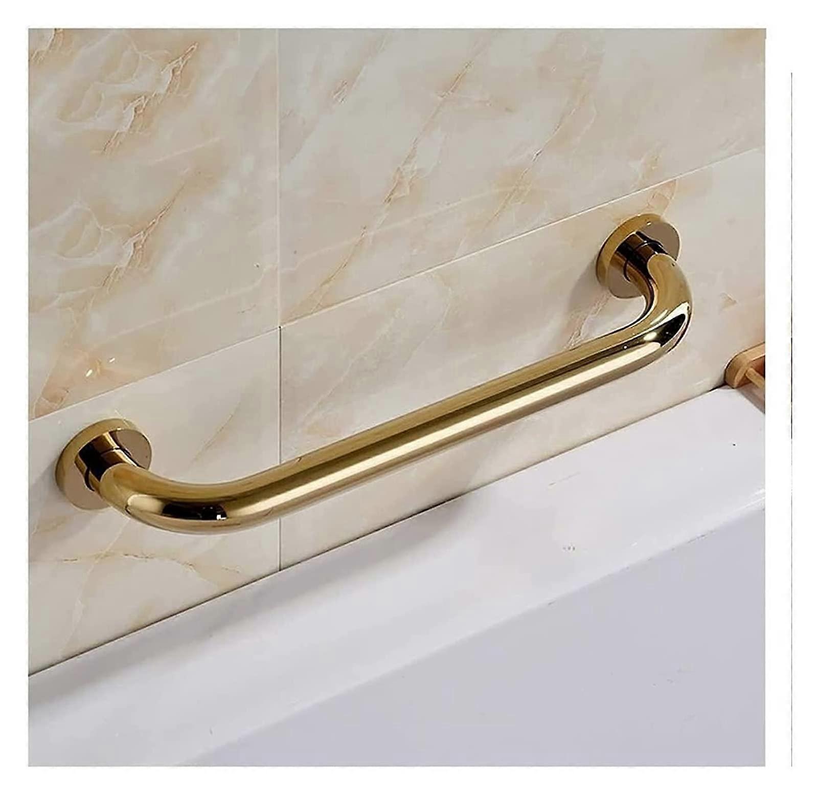Grab Bars Brass Bathroom Wall Mounted Shower Safety Handle with AntiSlip Grip for Elderly Support