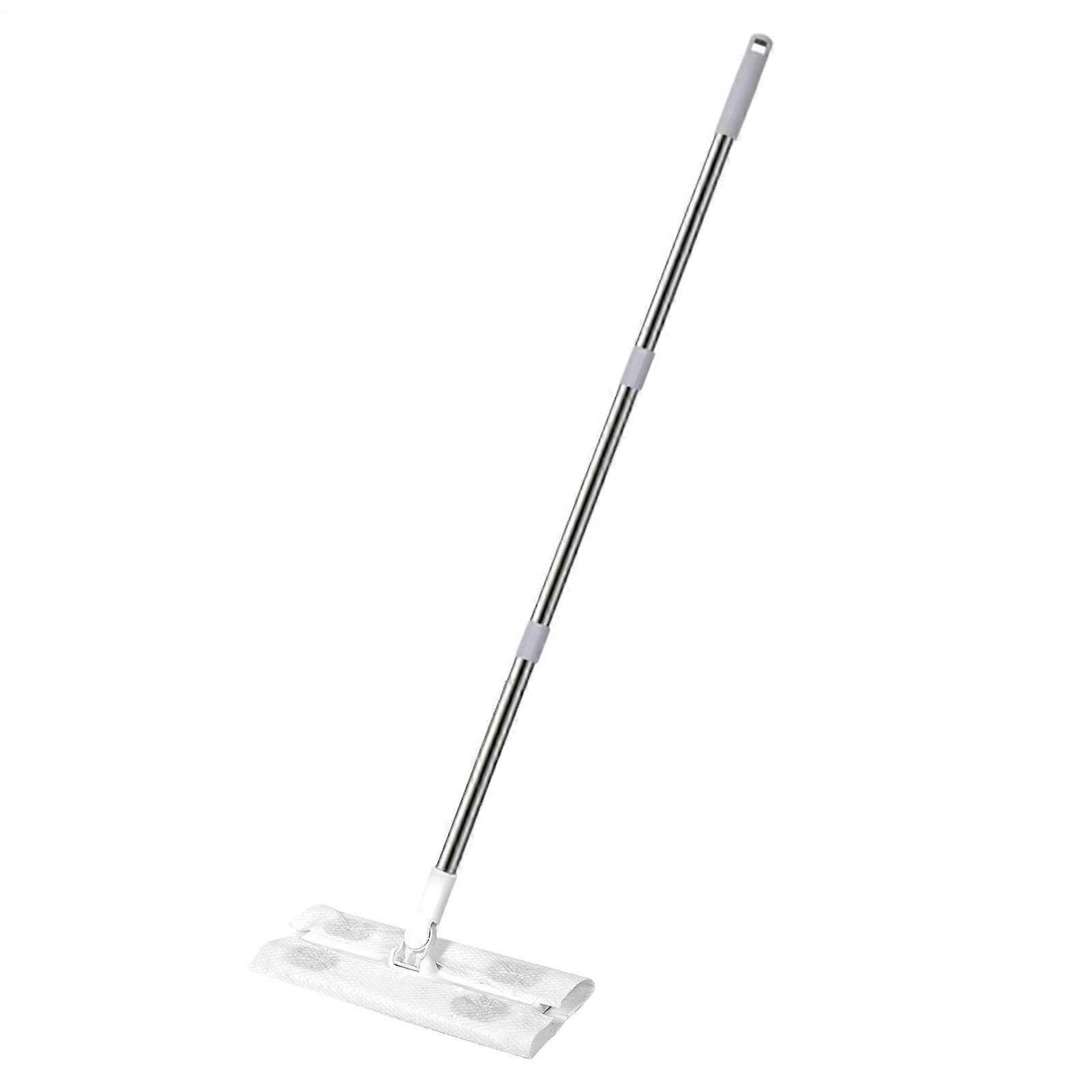 Flat Mop for Hardwood Floors, Reusable Wet Dry Mop with Long Handle, Efficient Dust Capture