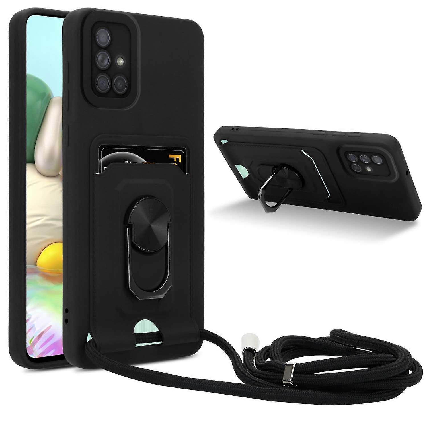 Case Samsung Galaxy A71 4G Protective Case with Chain and Stand Function