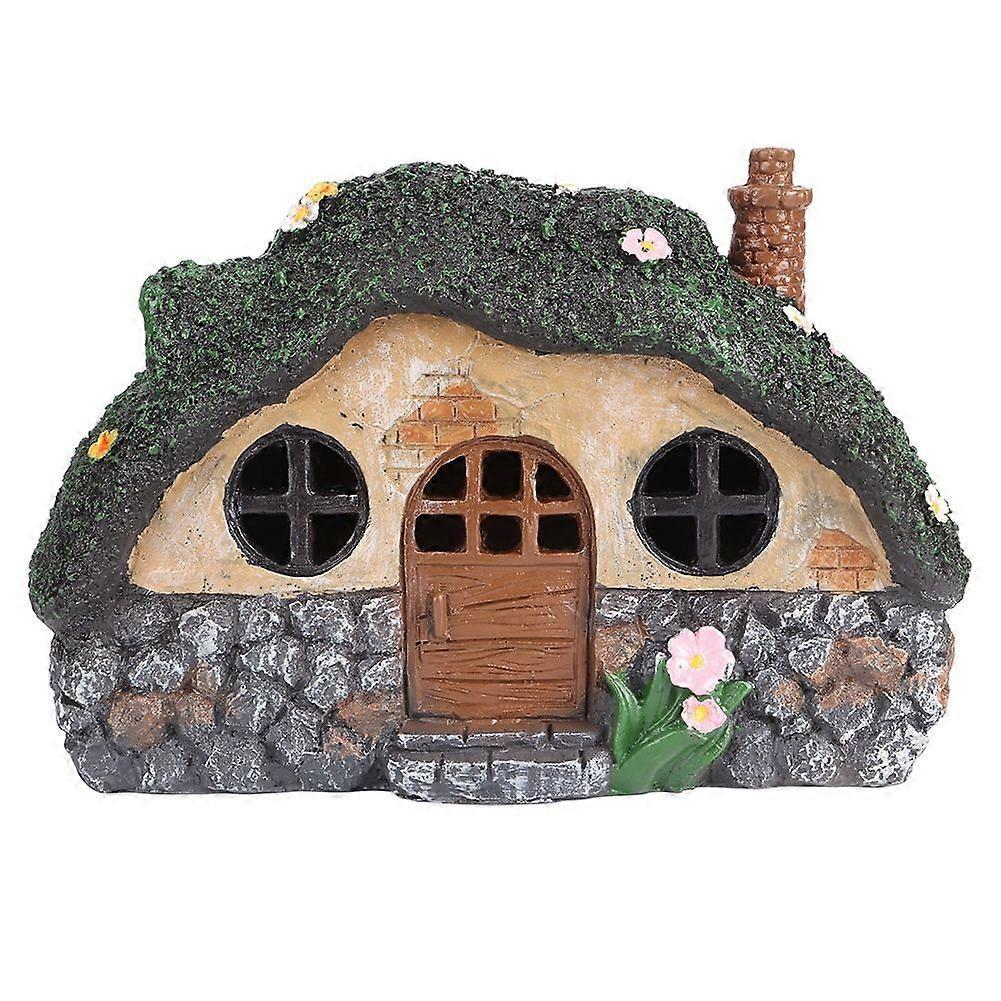 Small Cottage Shape Solar LED Light Decorative Garden Pathway Patio Lamp