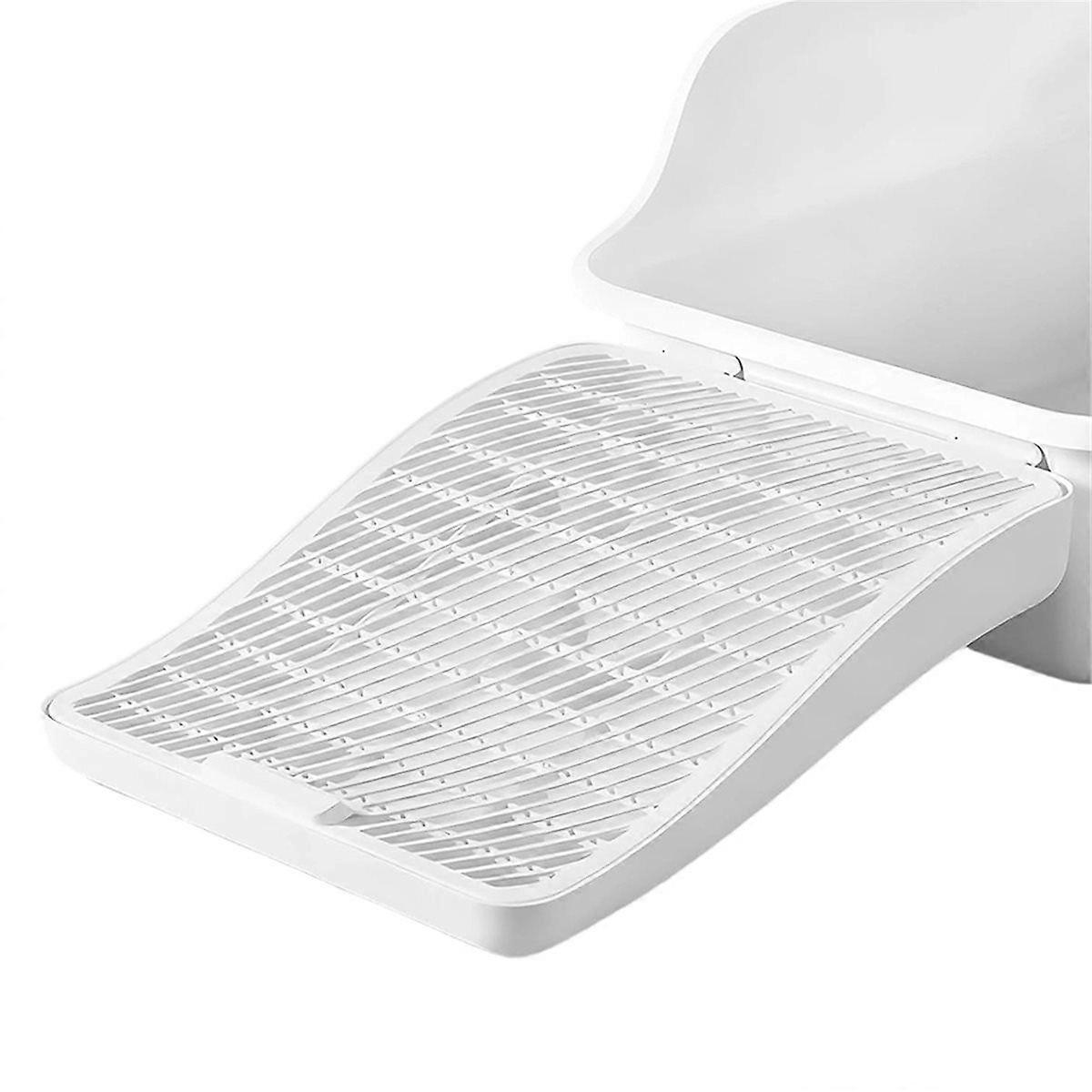 Elevated Cat Litter Trapping Mat, Double-Layer, Height-Adjustable Ramp & Non-Slip Kitty Pads, Easy