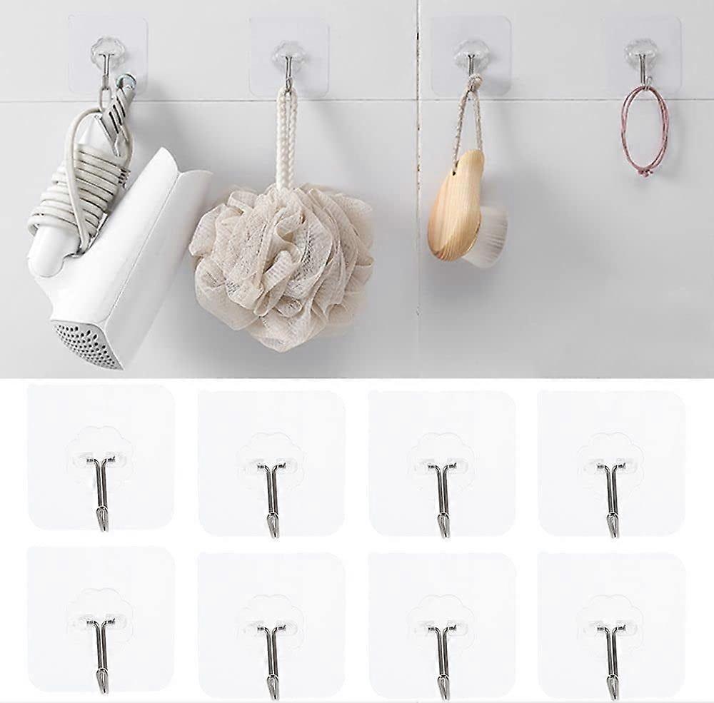 Self-Adhesive Wall Hooks, Door Hangers, Transparent Punch-Free Multi-Purpose