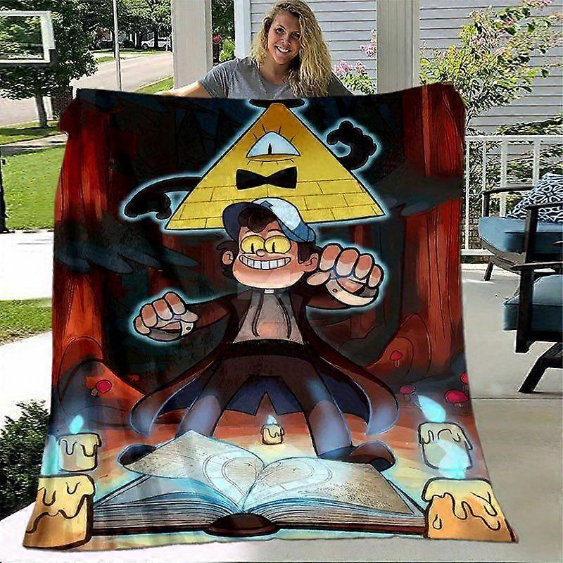 Gravity Falls Bill Cipher Blanket  Mystic Book Spell Design
