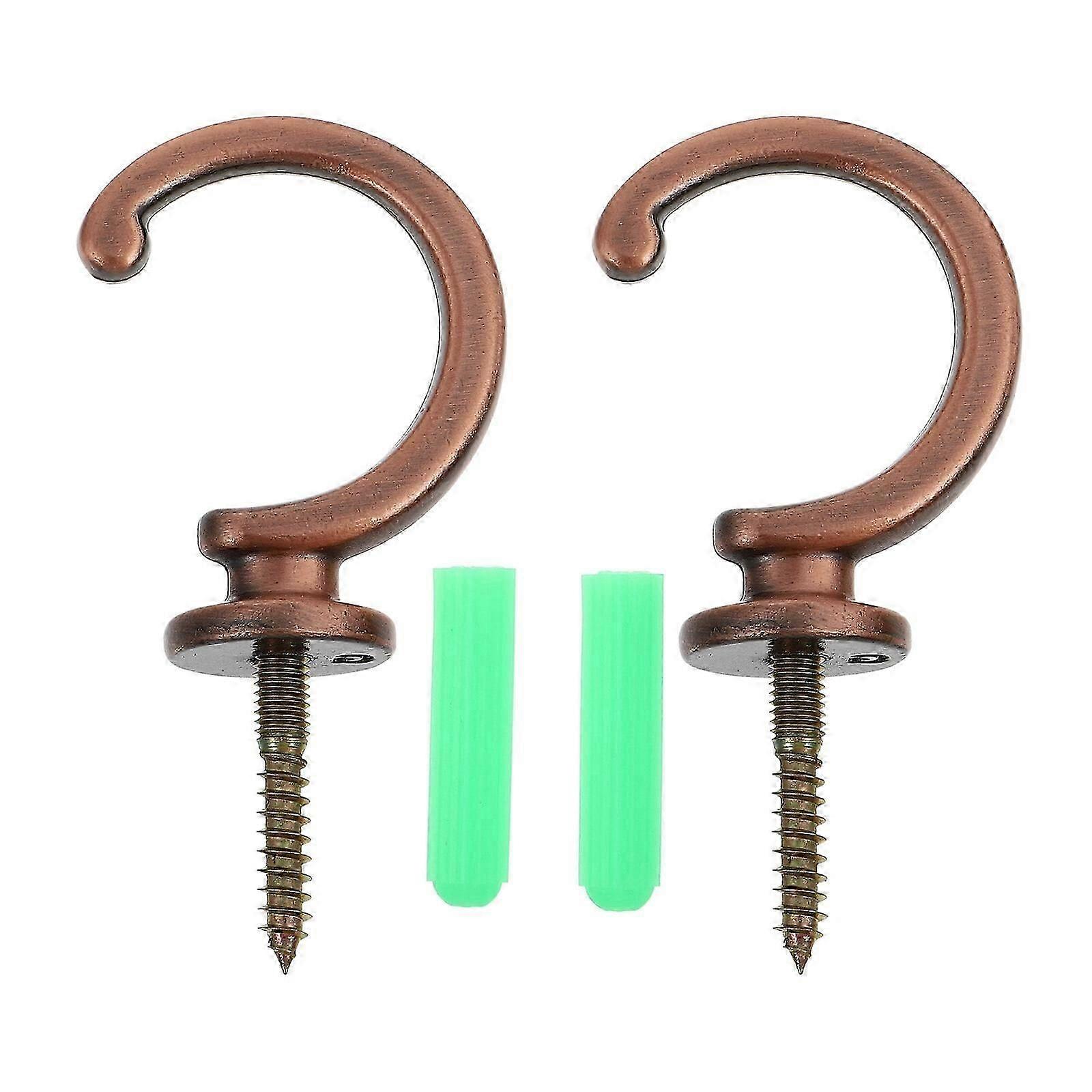 Guangmc 2 Zinc Alloy Curtain Hooks for Wall Mounting