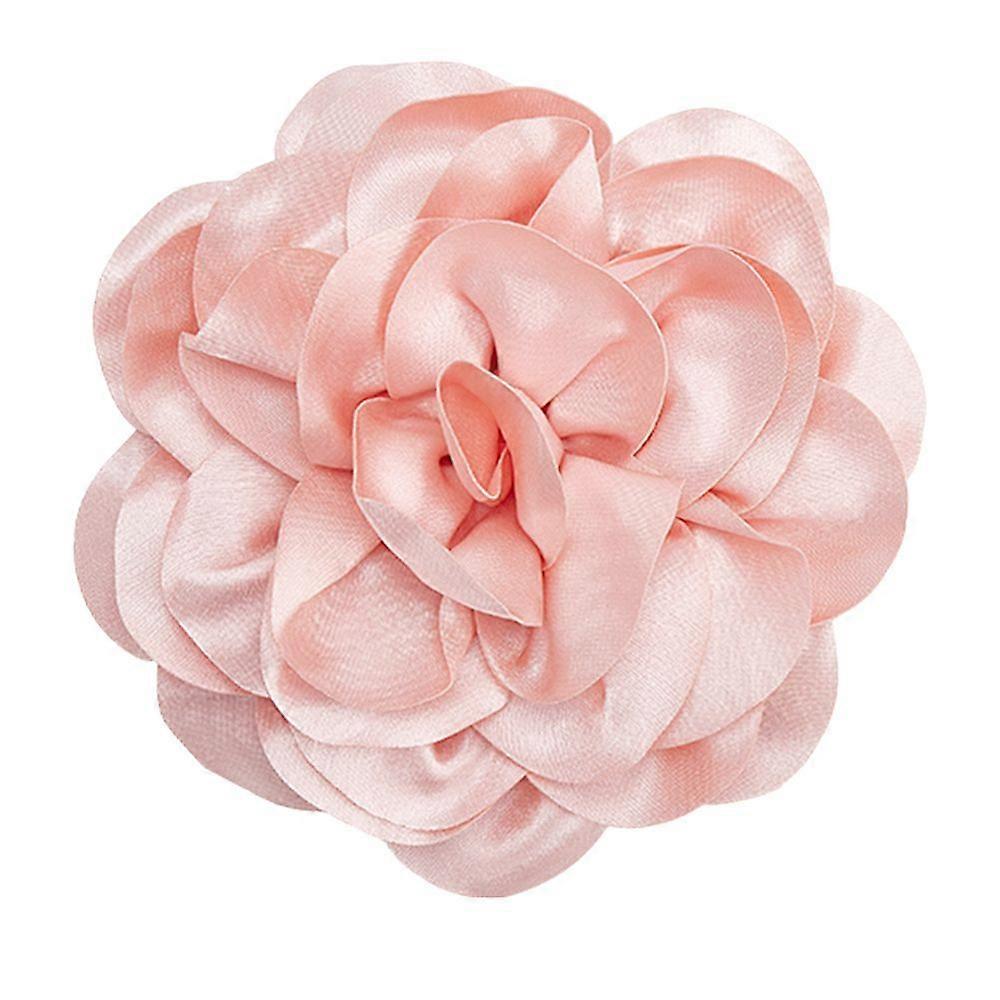 Flower Polyester Brooches with Iron Pins Misty Rose 198mm
