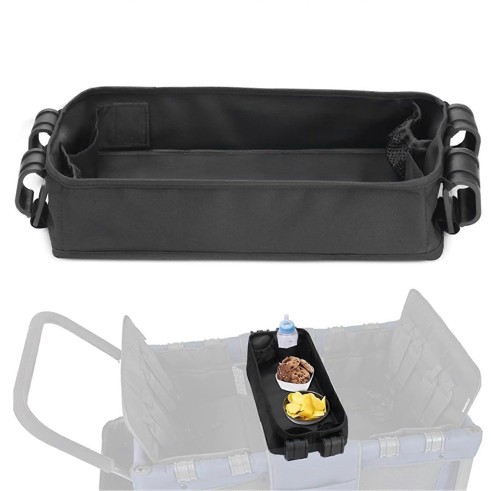 Universal Stroller Snack Tray with Cup Holder and Quick Release Adapter for Travel
