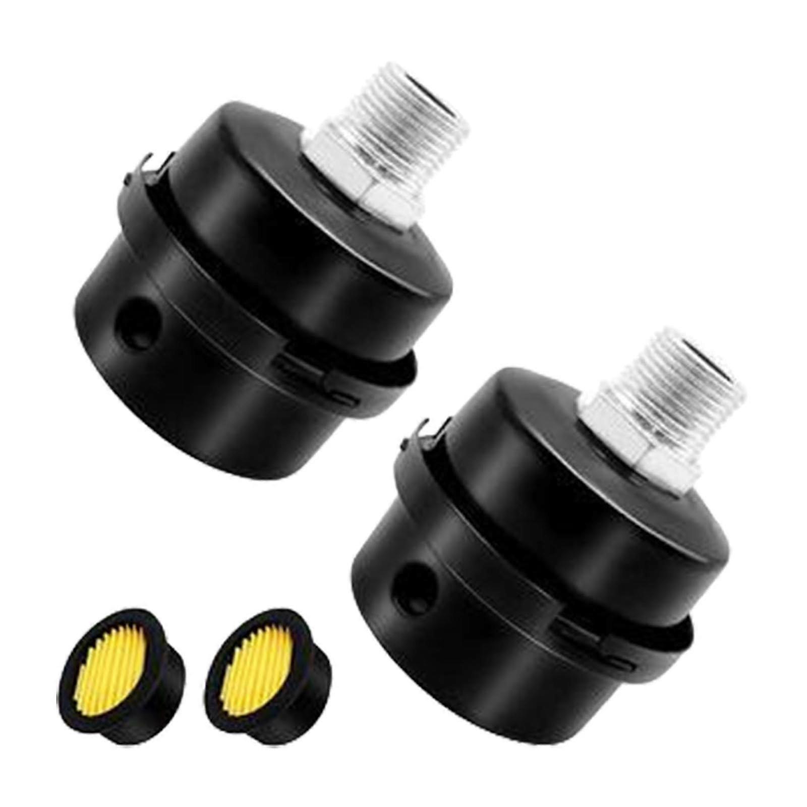 2pcs Air Compressor Silencer 1/2 Inch Intake Filter Noise Reduction Durable for Generator Blower