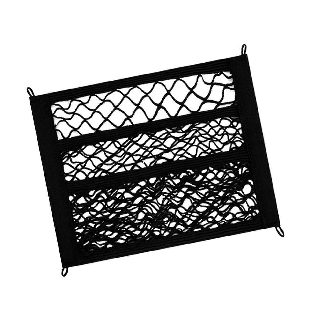 Electric Scooter Basket with Double Layer Elastic Cargo Net, Durable Nylon Mesh Front Organizer