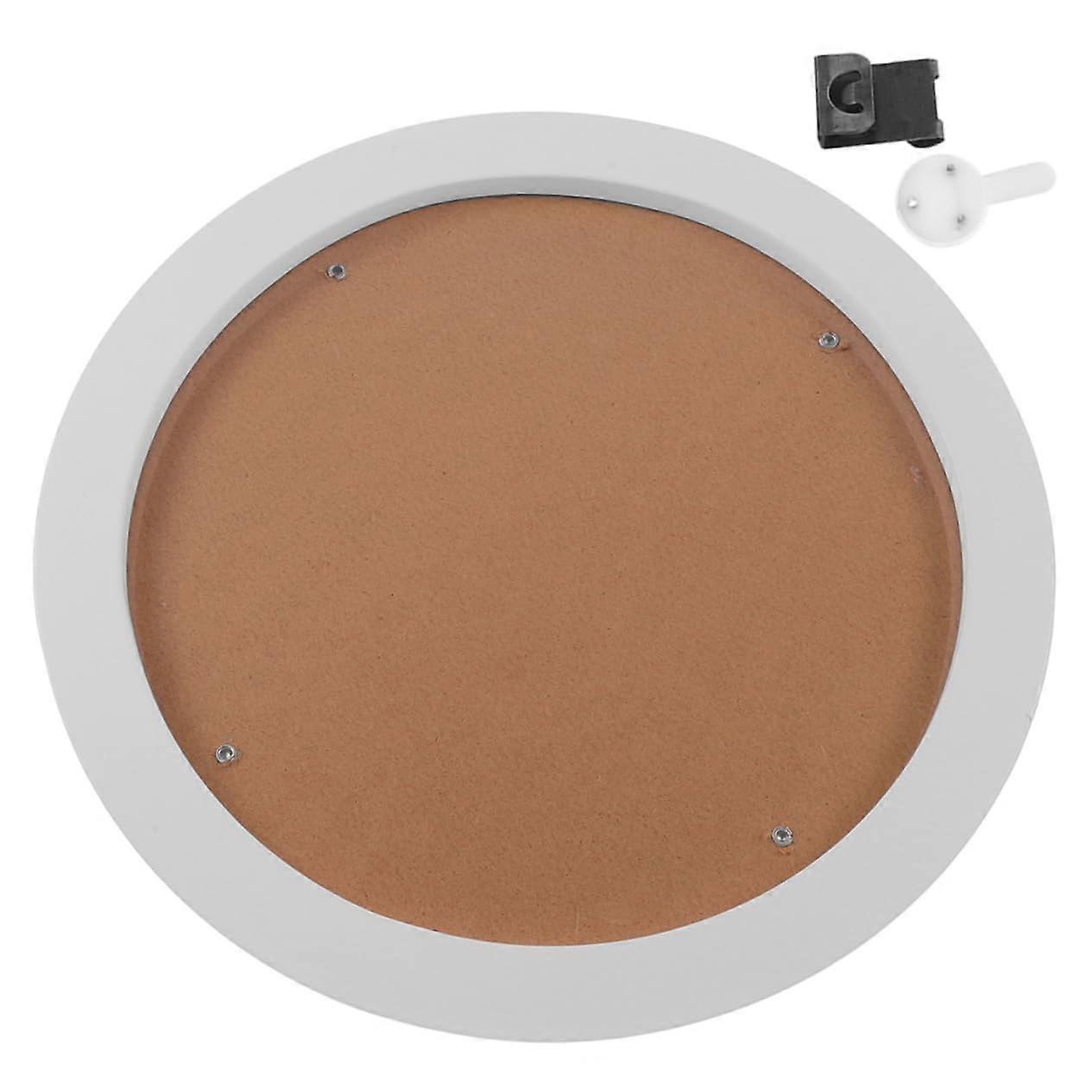 White Round Embroidery Hoop Frame Large Circular Cross Stitch Display Frame for Needlework Wall Decor