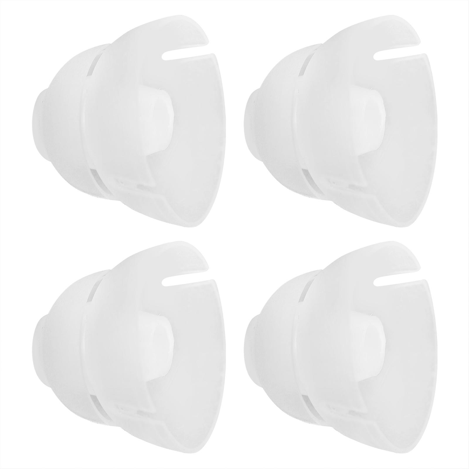 Comfortable Hearing Aid Dome for Accessories 4Pcs Portable White Silicone