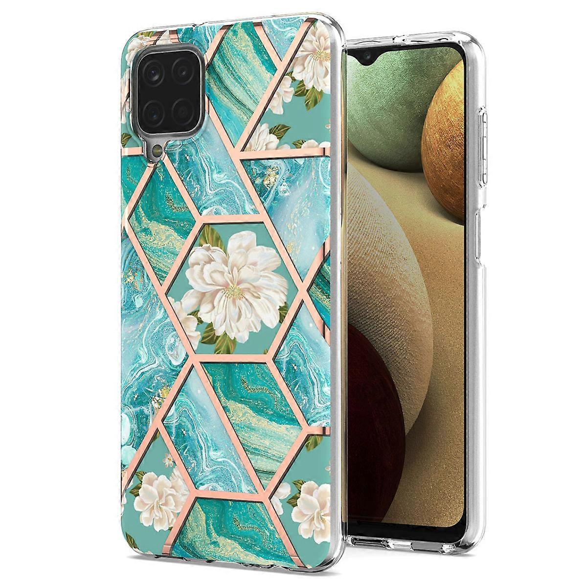 Phone Protective Shell for Protection 2Pcs Marble Floral Design Compatible with A12