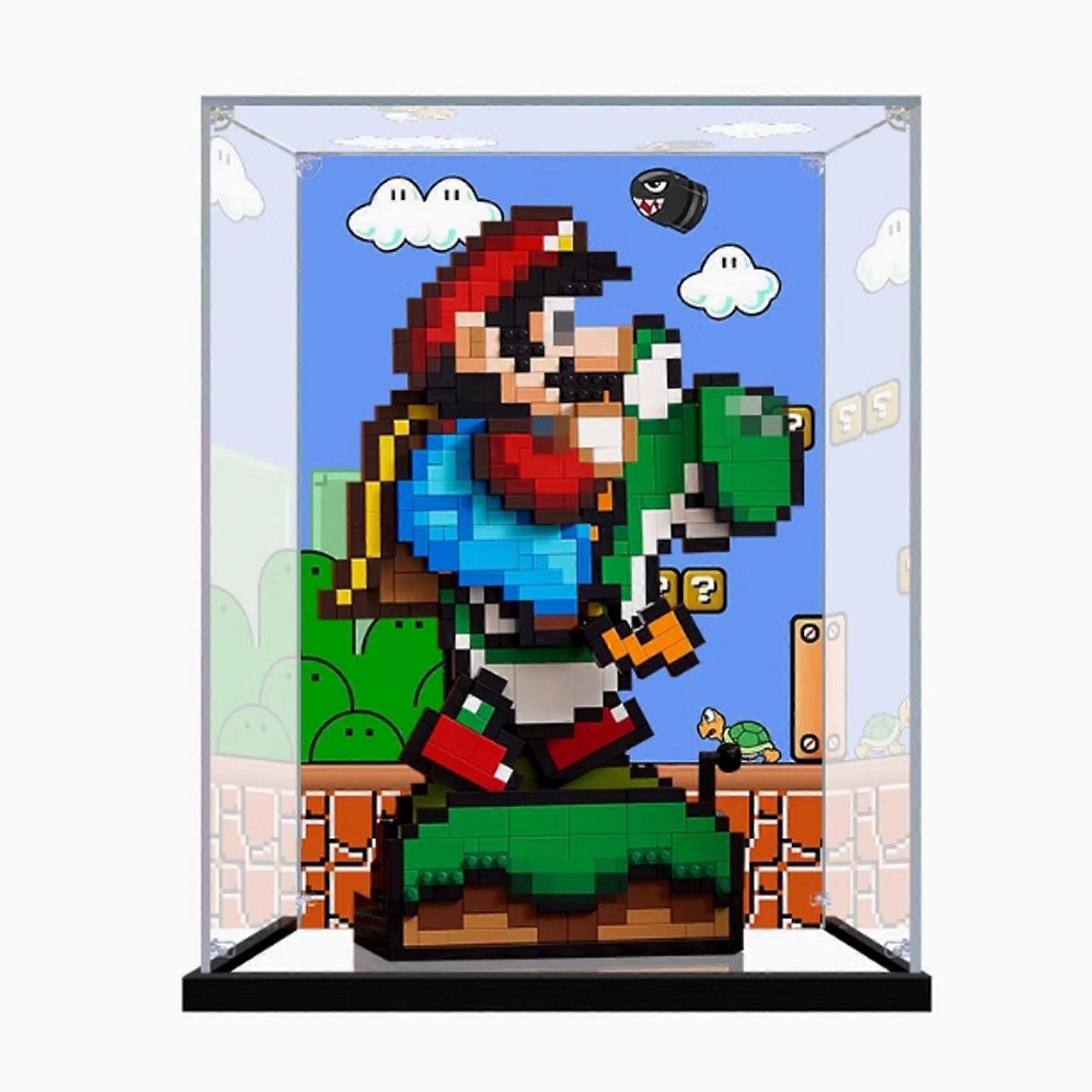 Display Case for  71438 Model, Dustproof Clear Acrylic Showcase with Mirror Backdrop