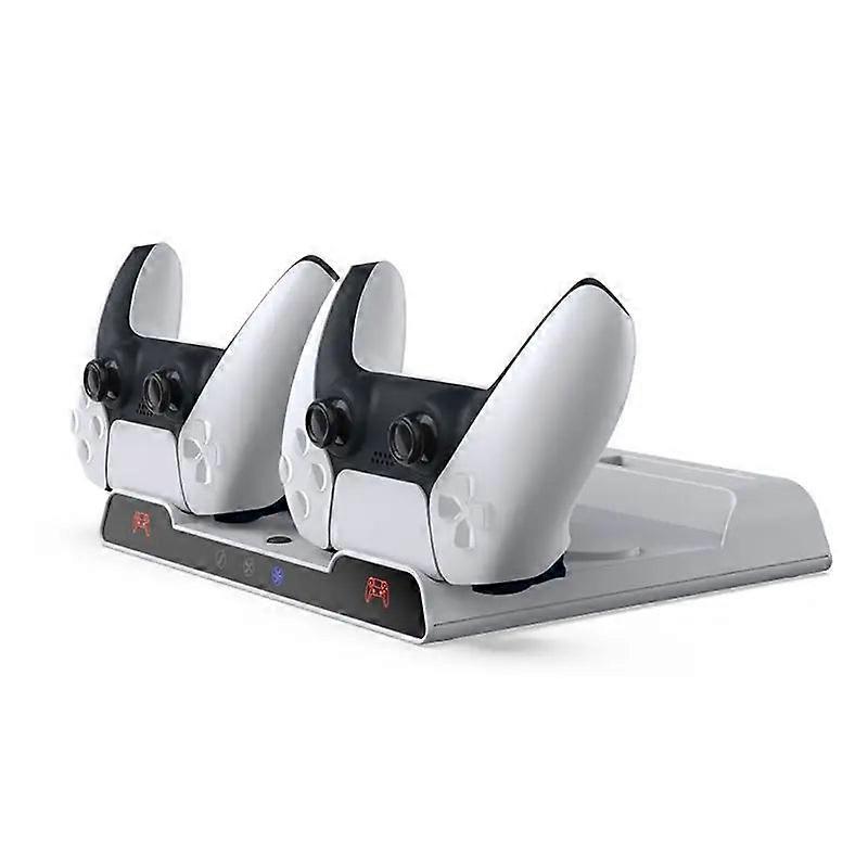 -For Ps5/slim Pro Multi-function Cooling Base With Dual Wireless Controller Mobile Hard Disk Storage Rack