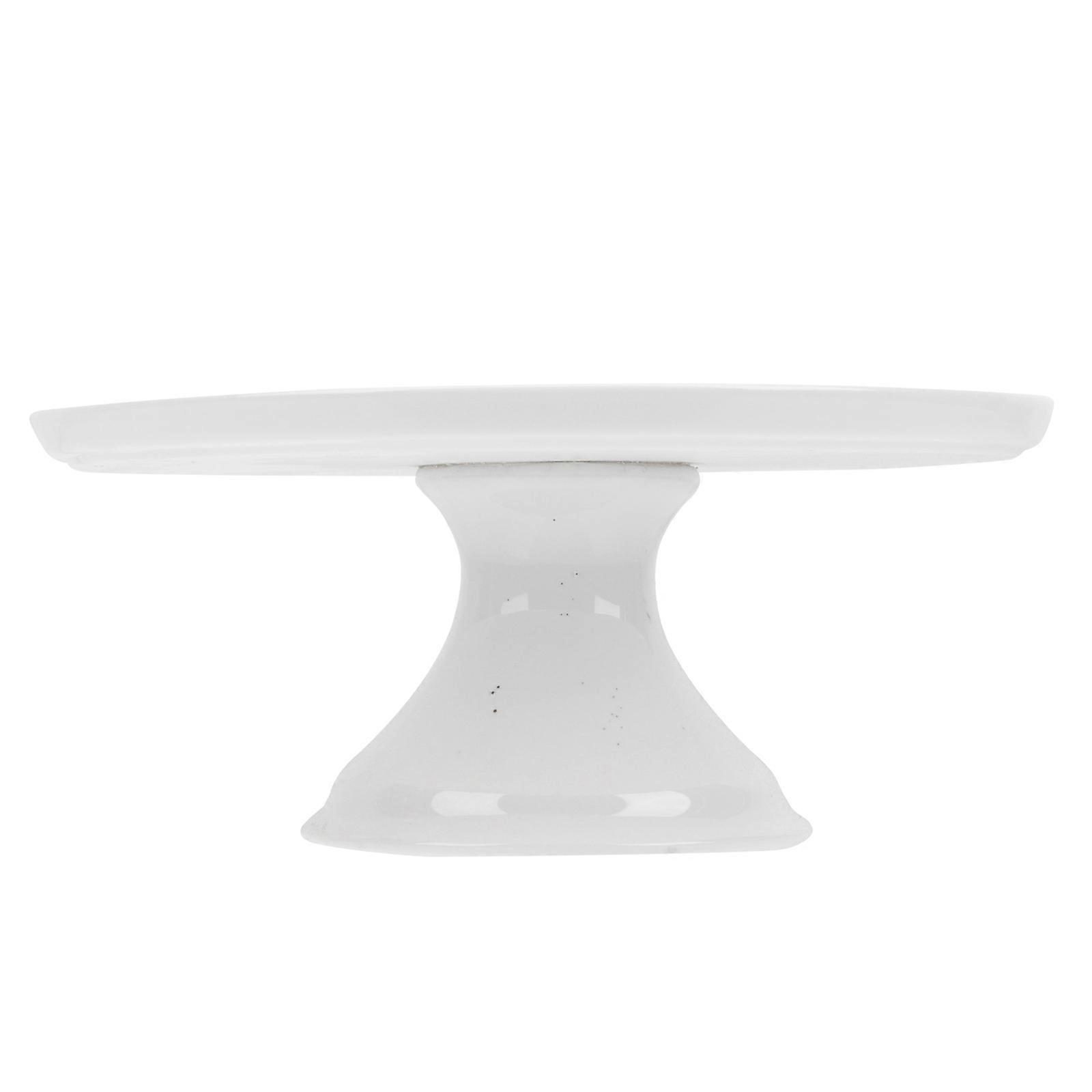 Ceramic Cake Storage Tray for Serving 2Pcs White High Base Stand