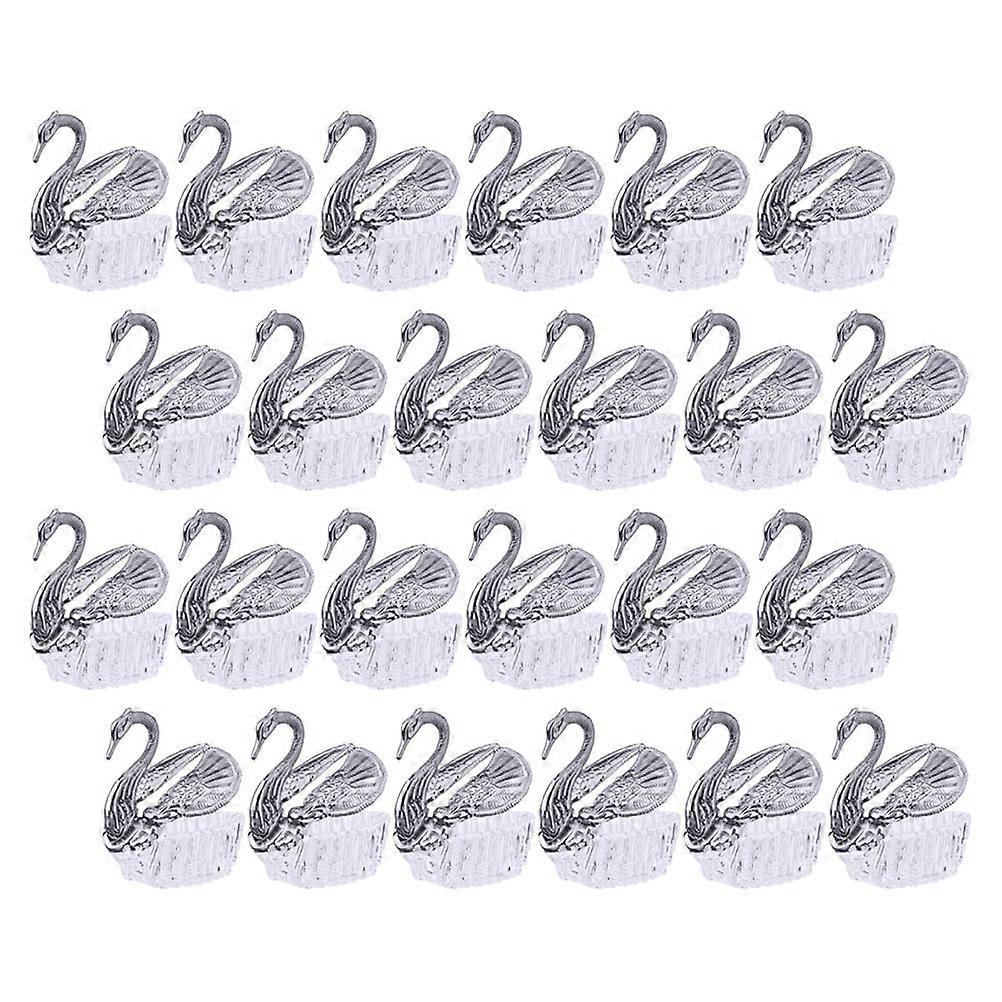 Candy Storage Boxes Silver Candy Boxes for Storage Use 24Pcs Set