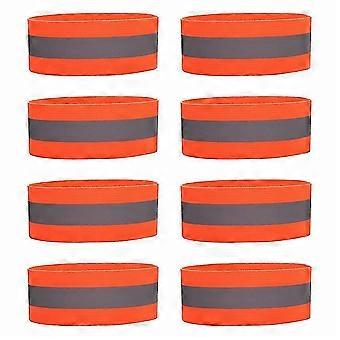 Lot de 8 bracelets réfléchissants pour une meilleure visibilité lors de la course à pied, des promenades nocturnes et du cyclisme - Équipement de sécurité
