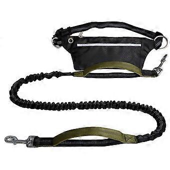 Dog Leash and Walking Waist Bag Set, Reflective Cloth for Outdoor Running Hiking Cycling