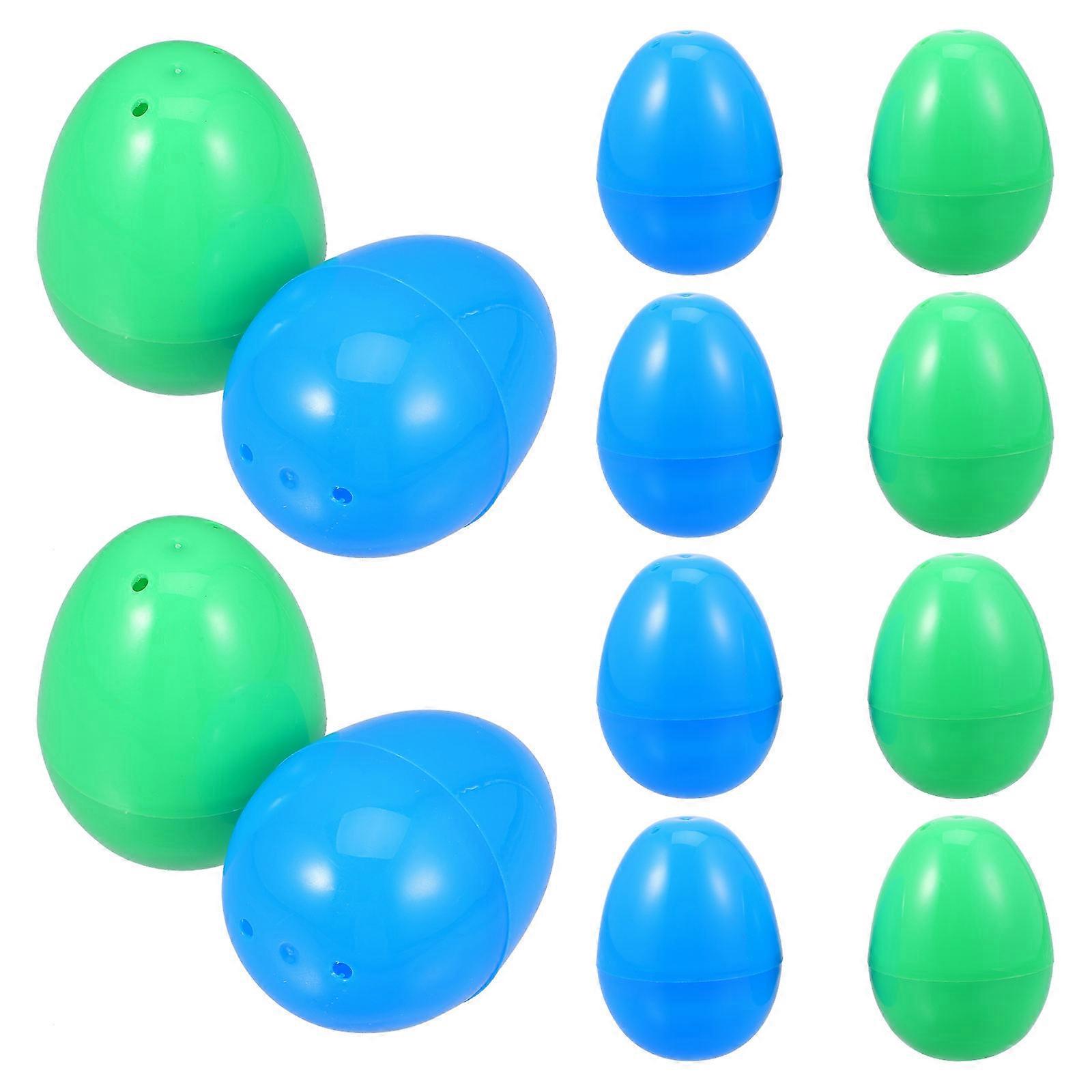 DIY Plastic Easter Eggs Decorations for Easter Hunt 12Pcs Assorted Colors