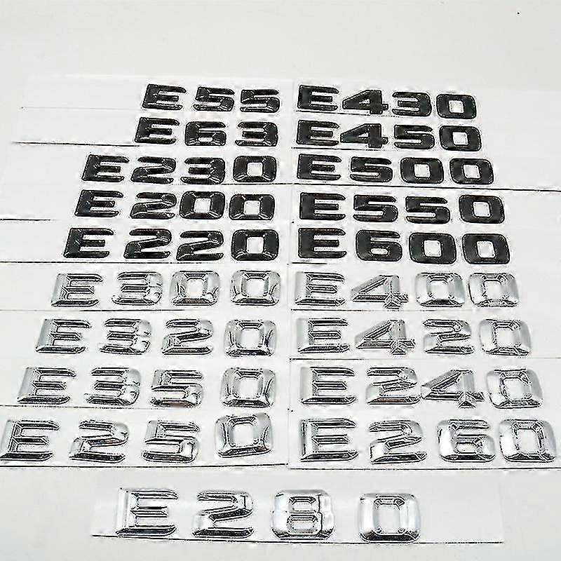 Trunk Emblem Badge Logo Compatible E-class W210 W211 E43 E53 E63 E55 E200 E220 E250 E280 E320 E350 E420 E550 E500 E430 Qd