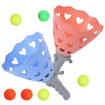 1 Set of Children Catch Ball Game Basket with Balls Funny Catch Launcher Baskets Balls Toys Outdoor Toys