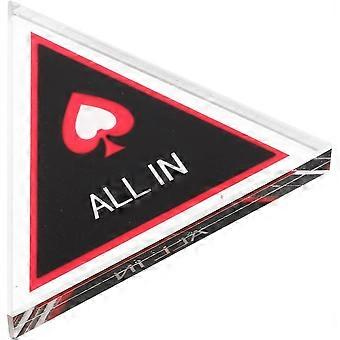 All in Chip Button, Triangle Poker Chips Game, Acrylic Poker Table Numbers Markers for Dealer Button Plaything Party Supply