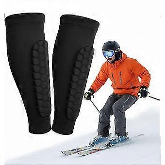 Caneleiras, Meias de Proteção, Protetores Adesivos para Canela de Snowboard, Leggings Elásticas Anticolisão para Esqui e Snowboard - Novidade S04