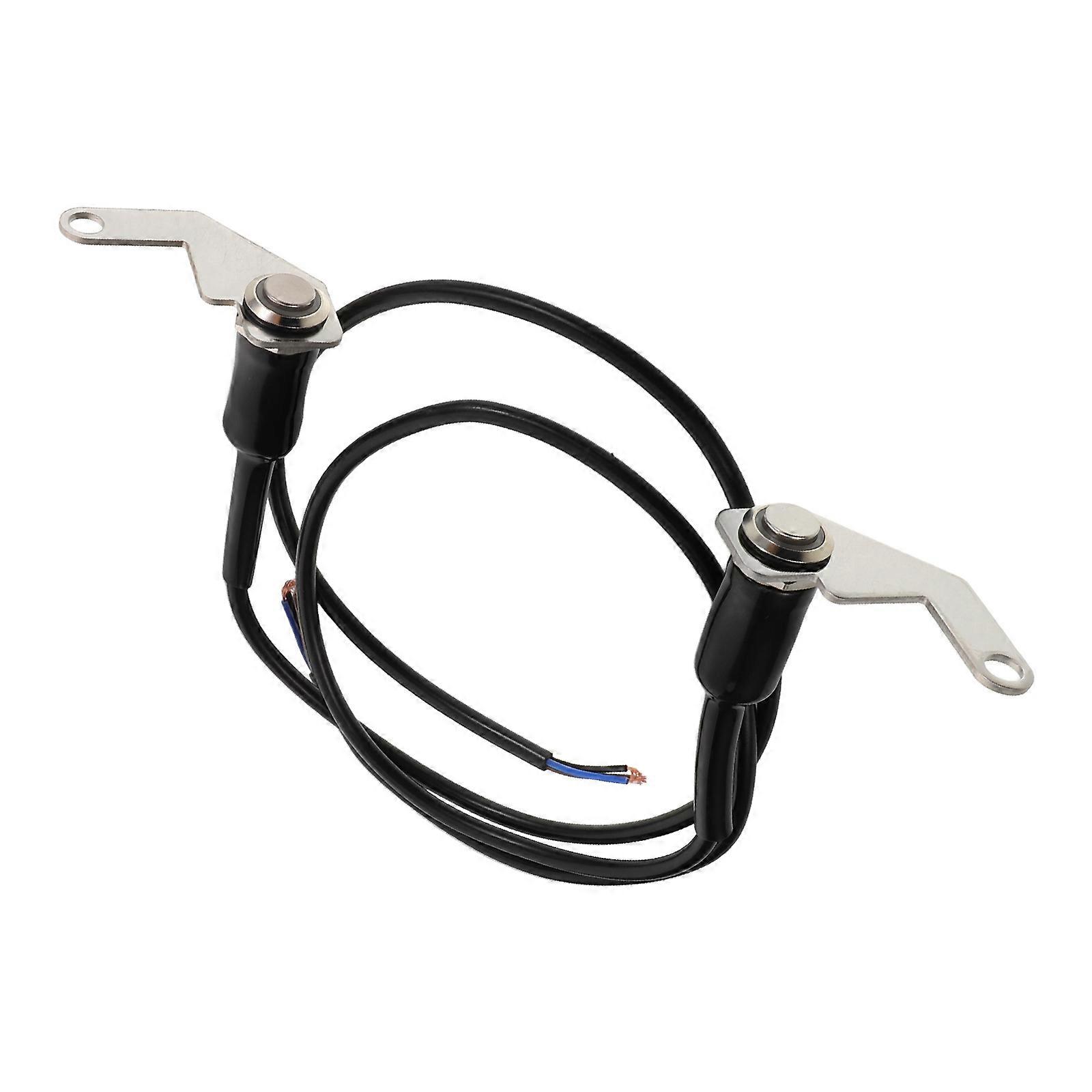 Selflocking Motorcycle Handlebar Switch for Headlight Horn 2Pcs Silver Set