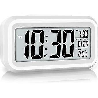 Rveil numrique, Horloge Pile Silencieux pour Enfants Adultes Grand cran LED Temprature Calendrier, Reveil de Voyage avec Veilleuse Snooze Fonction