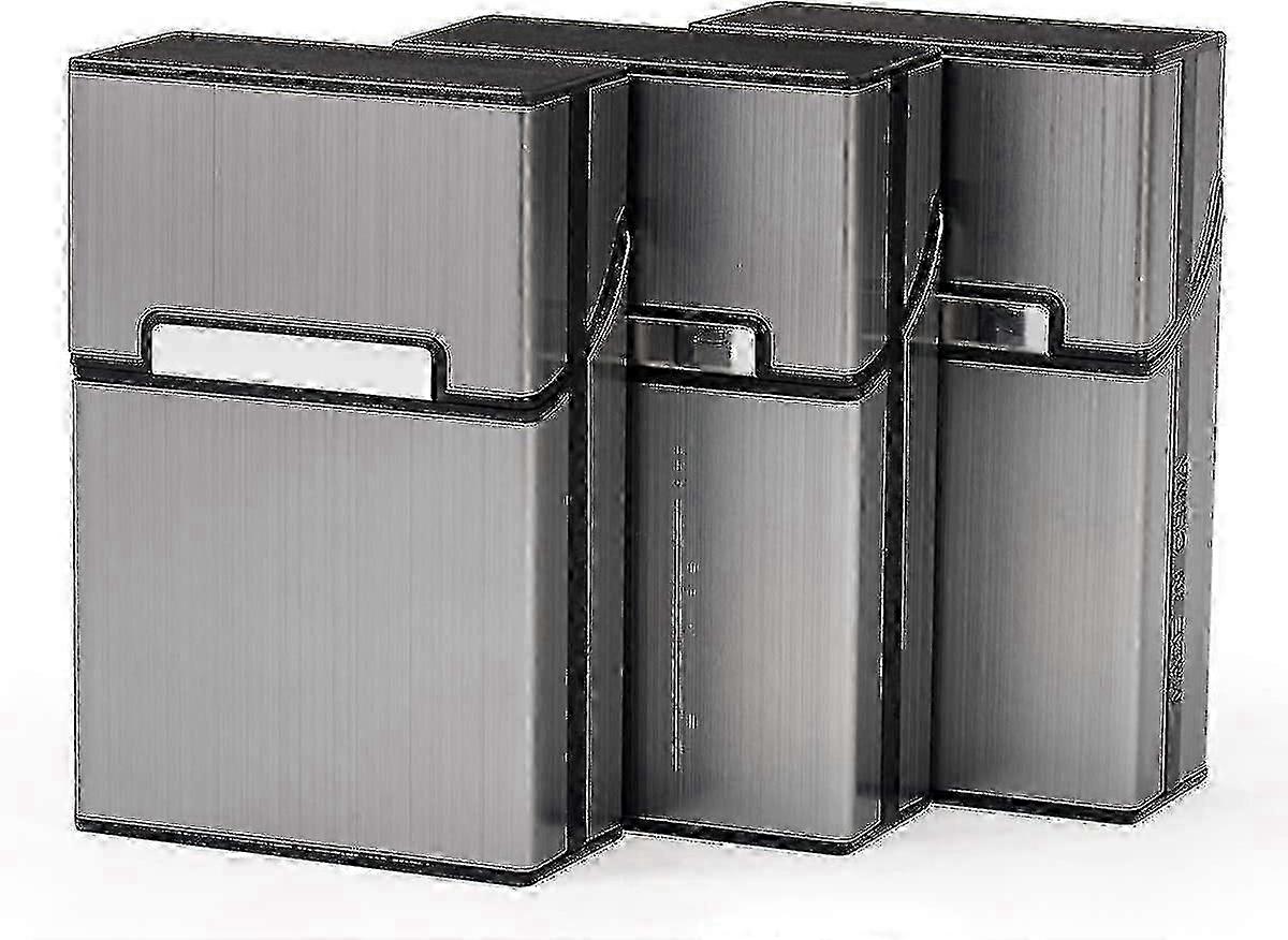 Étui à cigarettes 3 pièces pour homme et femme, en aluminium, fermeture magnétique, G AC