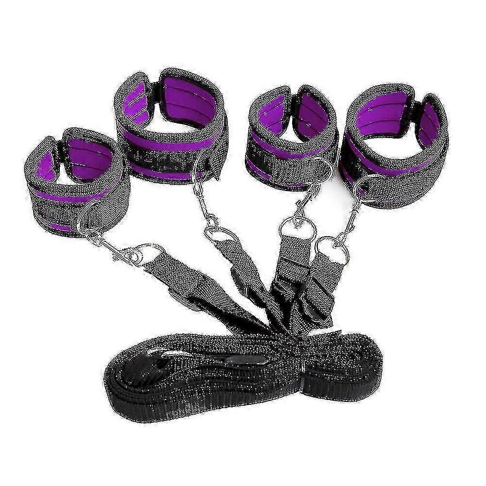 Soft Leather Handcuff Set Adjustable Strap Set For Hand - Wrist - Ankle
