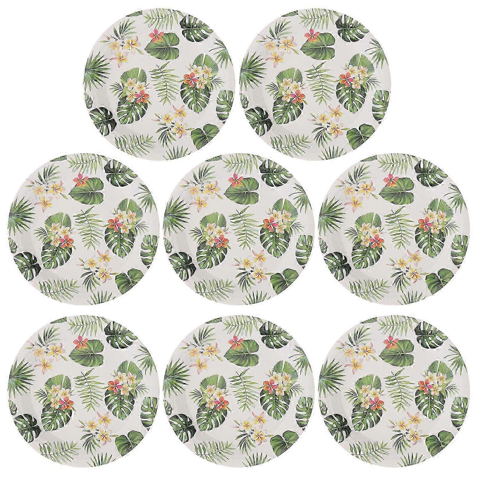 Paper for Party Use 8Pcs Hawaii Leaf Pattern