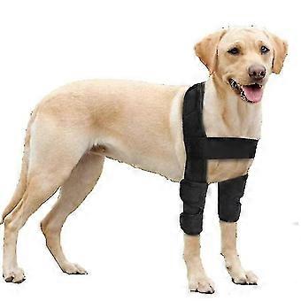 Ademende hondenelleboogbeschermer voor hondenelleboog en schouderelleboog Eczeemondersteuning, dysplasie Hond Chirurgische verwonding Beschermhoes, S