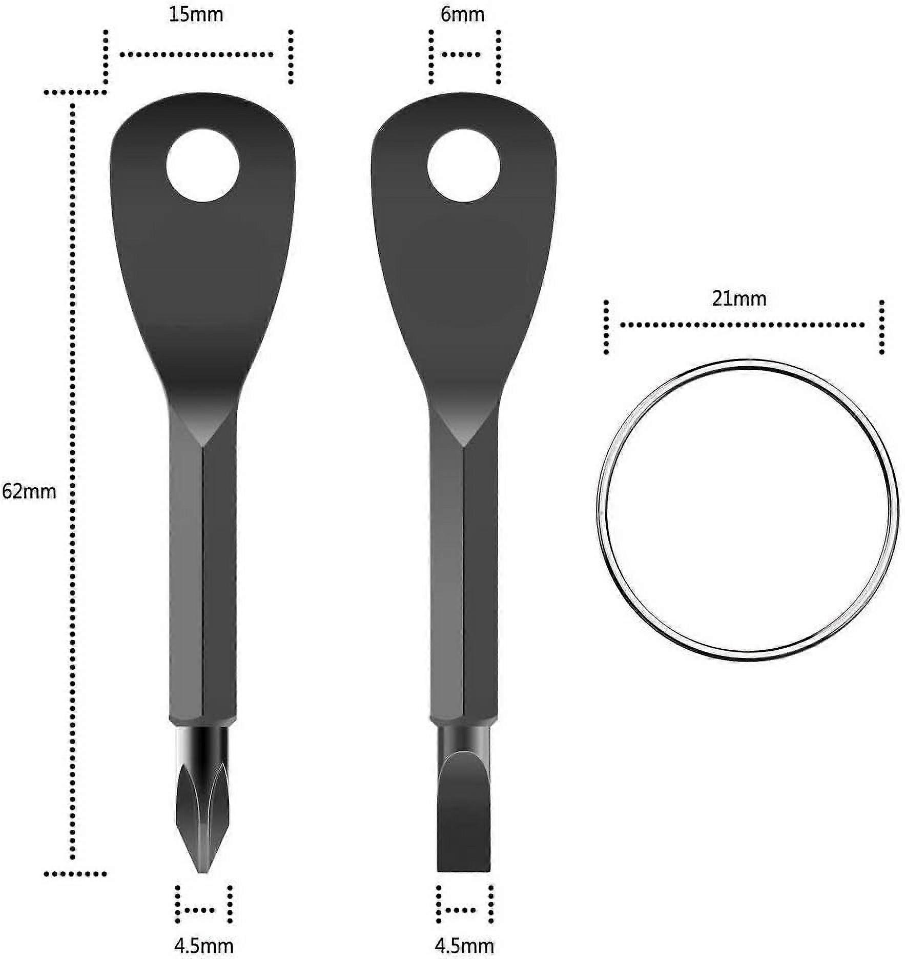 Durable 1 Set Stainless Steel Mini EDC Multifunction Screwdriver Key Shape
