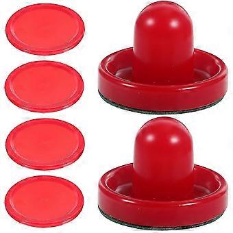 8pcs 76mm Air Hockey Pushers Pucks Reemplazo para mesas de juego Porteros Header Kit Air Hockey Equipment Accesorios (rojo)