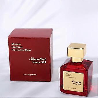 Meryam Bacallat Rouge 504 Eau de Parfum Unisex Fragrance Spray, Red Perfume Bottle with Gold Lid