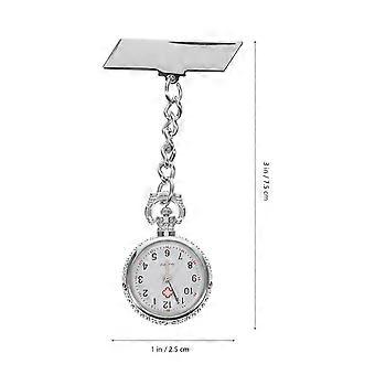 Nurse Hanging Pocket Watch for Medical Professionals Silver Metal