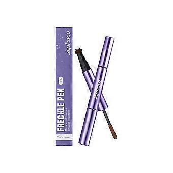 Zephoco Deep Brown Natural Freckle Pen Smooth Touch Lätt att färga Skapa naturlig makeup Freckle Pen