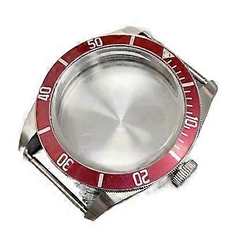 41mm Silver Watch Case for Seiko NH35 NH36 4R35 4R36 with Scratch‑Resistant Sapphire Watch Glass Replacement