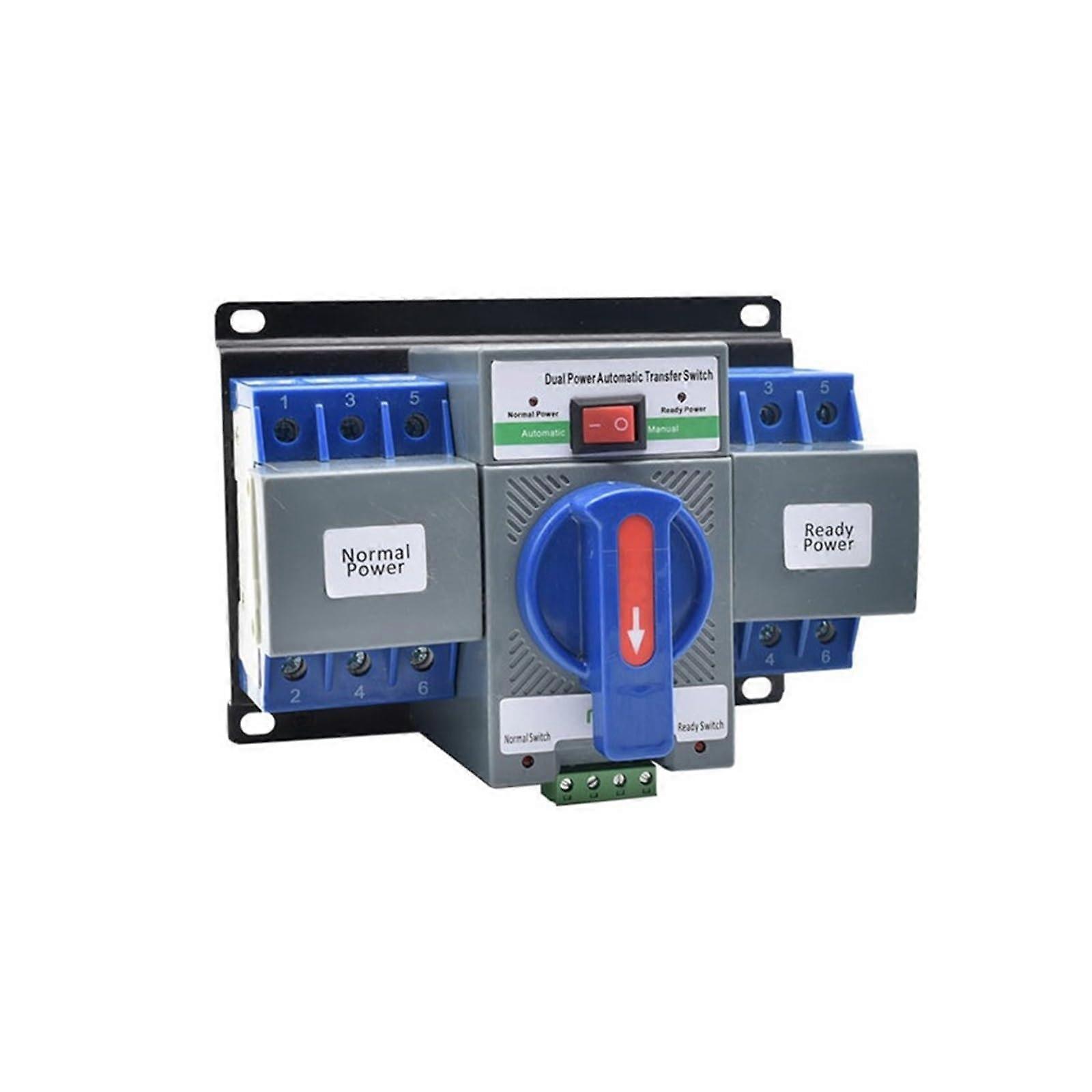 63A 3P Automatic Transfer Switch for Generator Dual Power Switching  Capacity