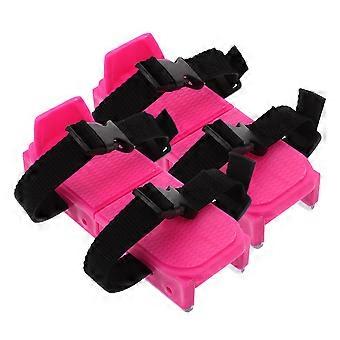 1Pair Pink Adjustable Ice Skates for Kids Beginner Winter Snow Sports